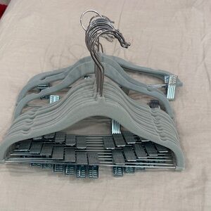 Blue Velvet Hangers Set